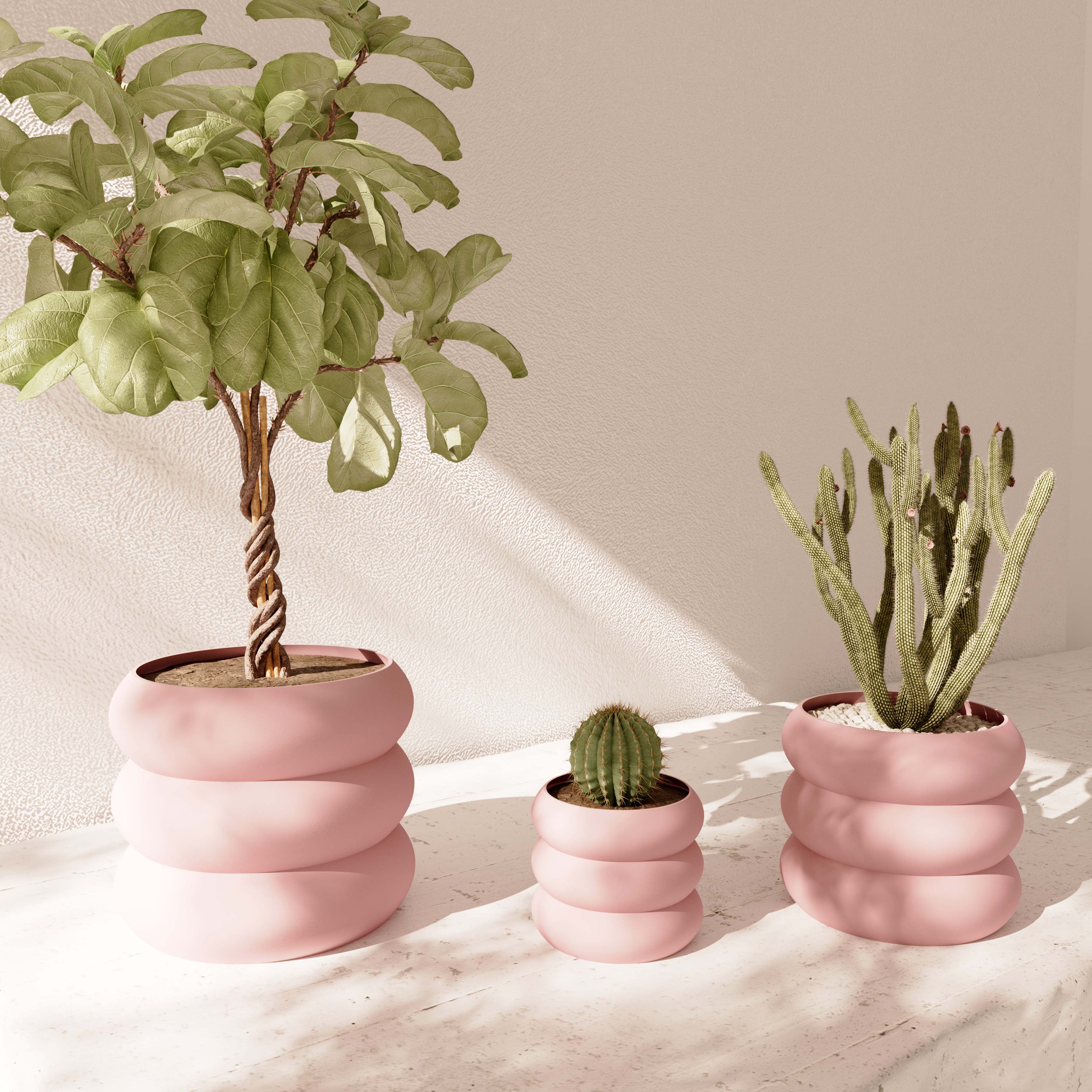 Pink 'Versailles' Indoor Planter Pot: Eco-Friendly Sustainable Plastic