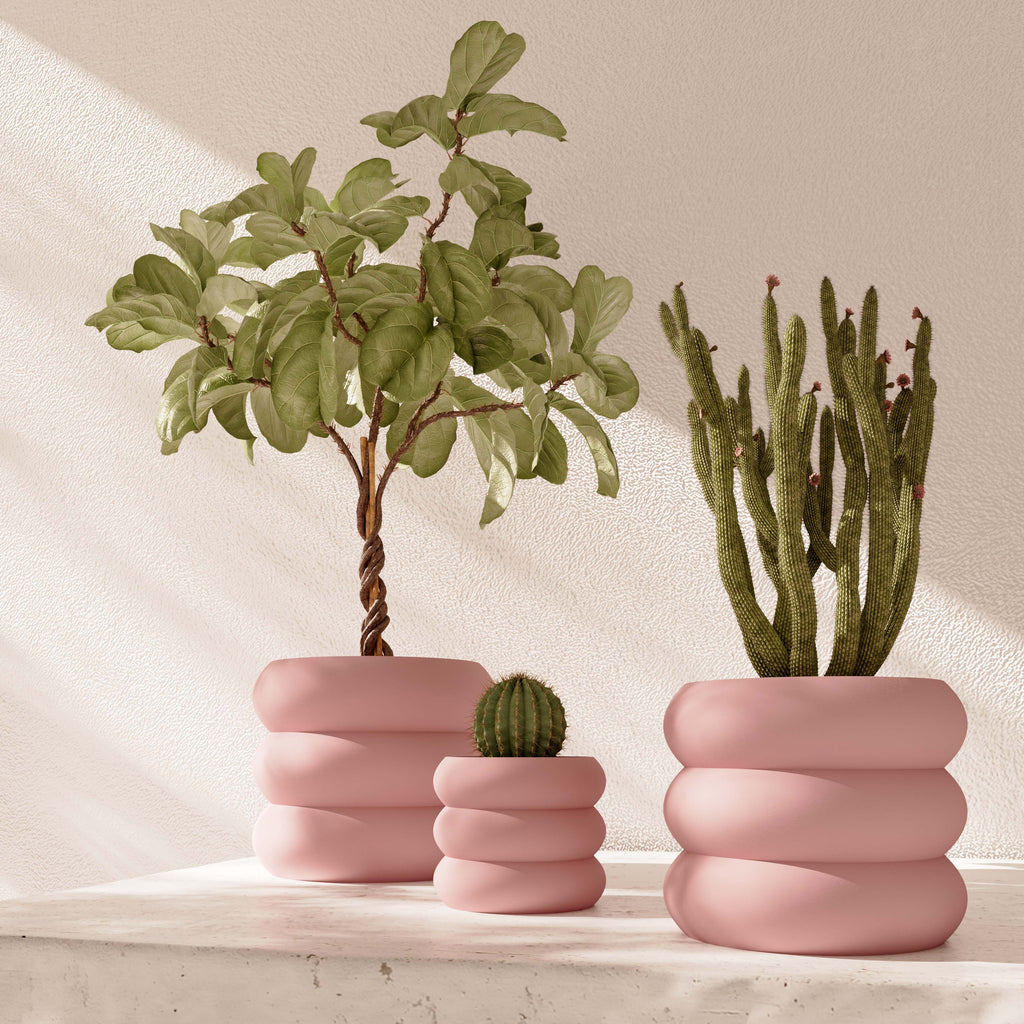 Pink 'Versailles' Indoor Planter Pot: Eco-Friendly Sustainable Plastic