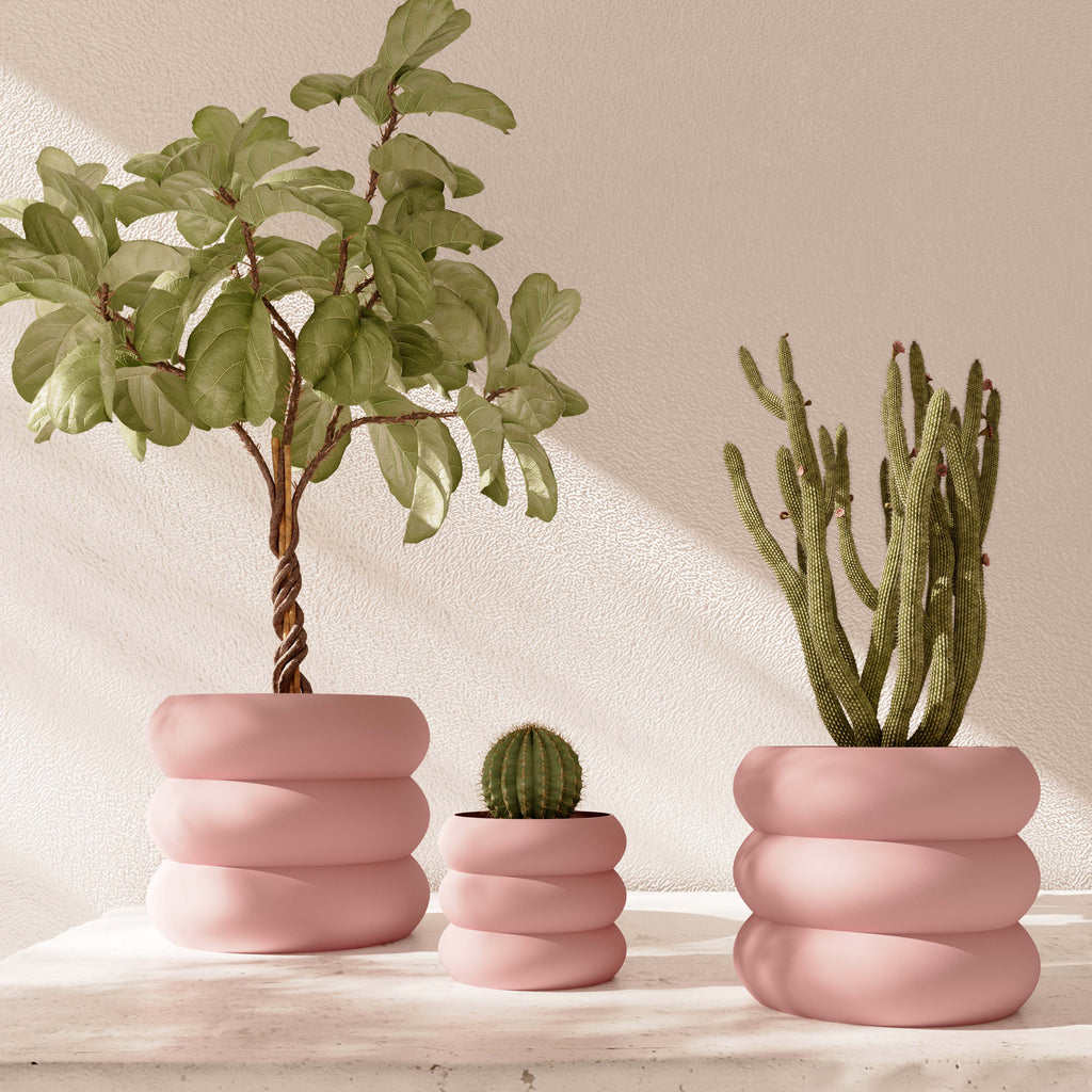 Pink 'Versailles' Indoor Planter Pot: Eco-Friendly Sustainable Plastic