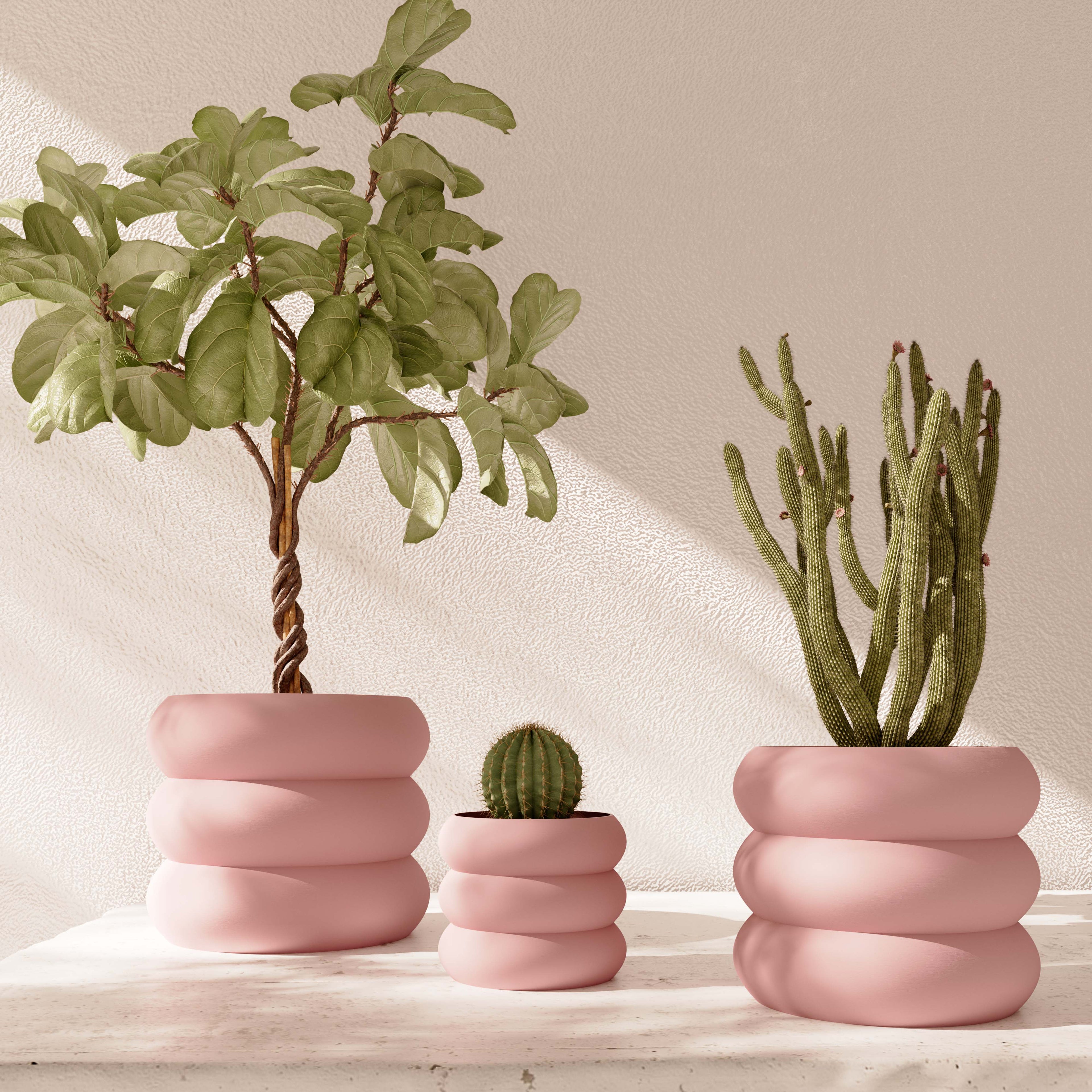 Pink 'Versailles' Indoor Planter Pot: Eco-Friendly Sustainable Plastic