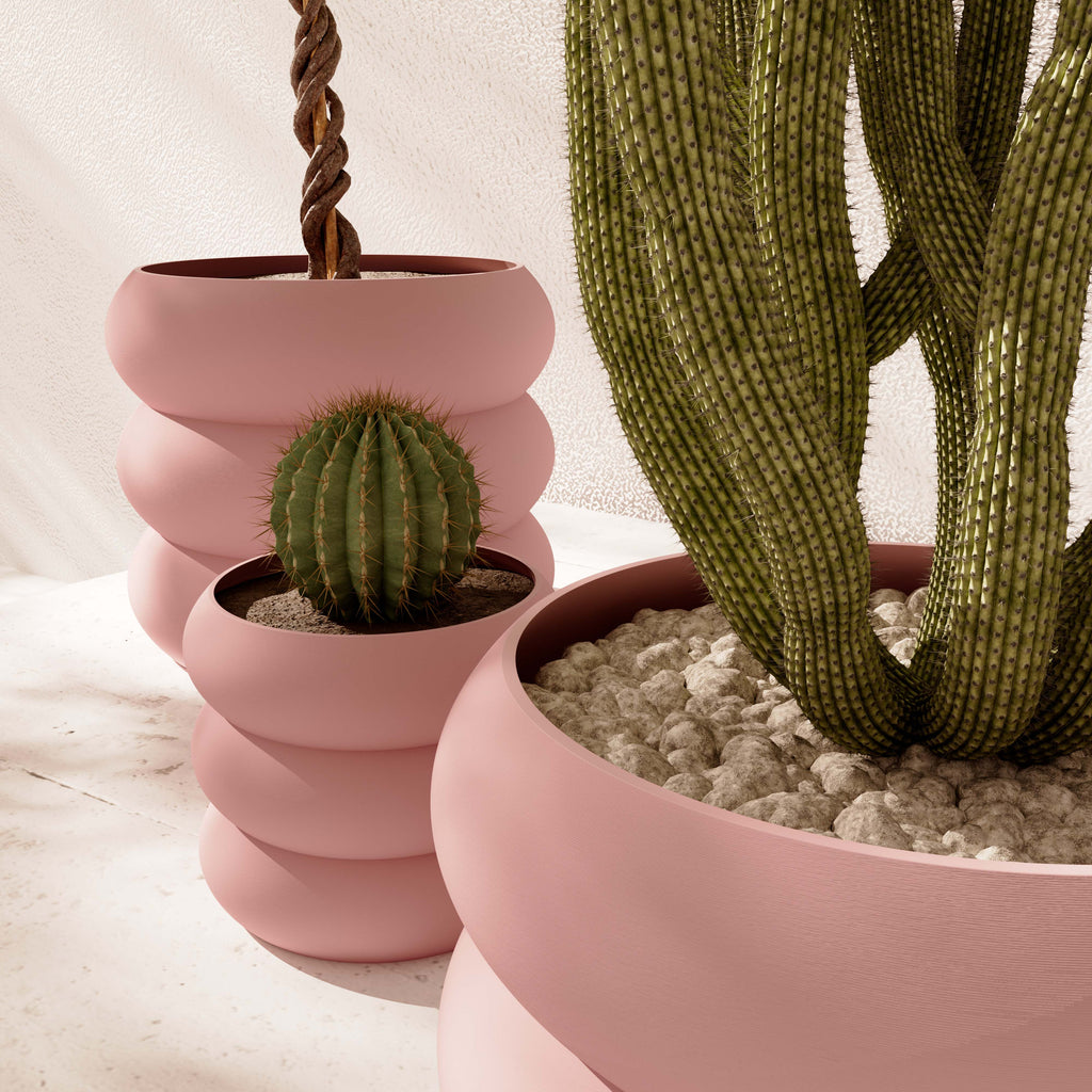 Pink 'Versailles' Indoor Planter Pot: Eco-Friendly Sustainable Plastic